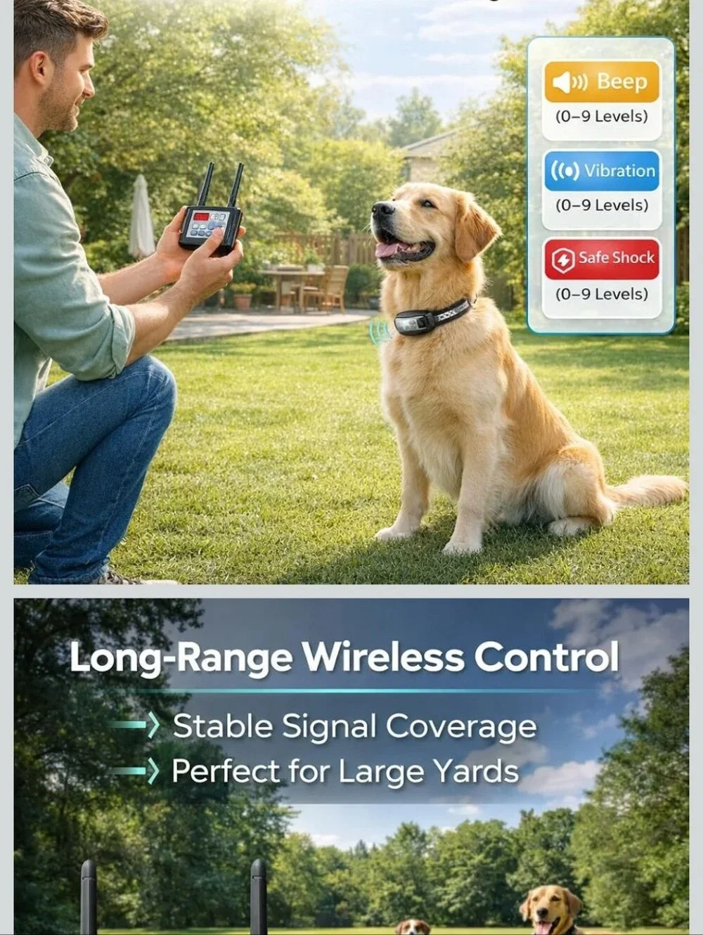 Wireless 2 Dog Training Collar Model-883